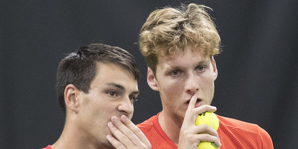 Die Absprachen von Antoine Bellier (rechts) und Luca Margaroli (links) fruchten gegen die Schweden nicht