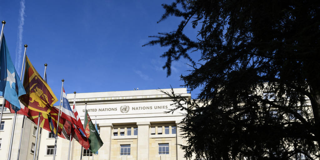 Hier finden die Syrien-Gespräche statt: Das Palais des Nations am Dienstag in Genf.
