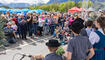 Feierlichkeiten zum Jubiläum bei der alten Rheinbrücke Vaduz–Sevelen