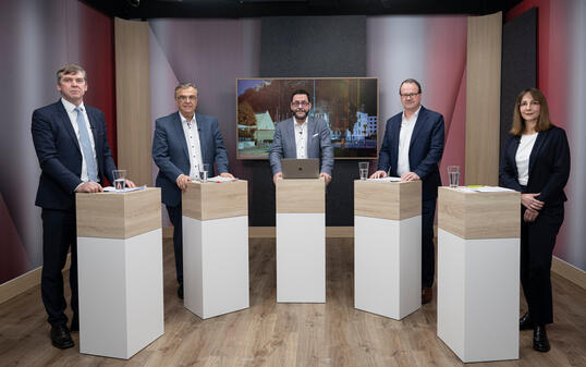 250121  «Elefantenrunde» mit den Parteipräsidenten vor den La