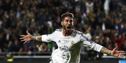Sergio Ramos feiert seinen Treffer zum 1:1