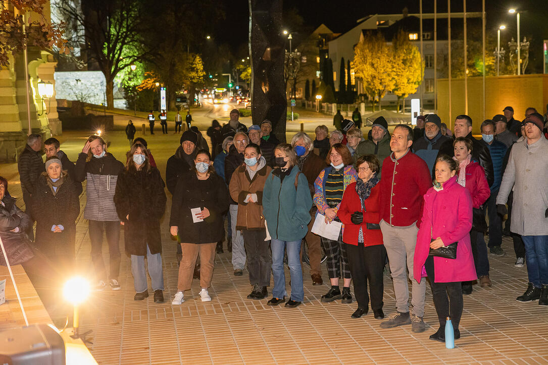 Corona Demo der Jungen Liste in Vaduz