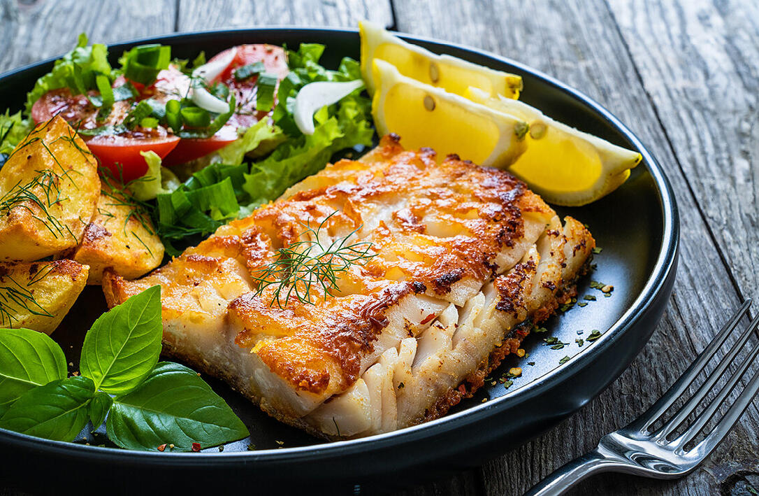 Kabeljaufilet mit Ofenkartoffeln