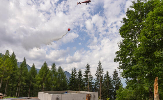 Löschwasserbecken in Triesenberg
