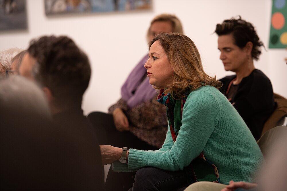 Diskussionsrunde im Rahmen der Ausstellung "Form-Farbe-Fläche"