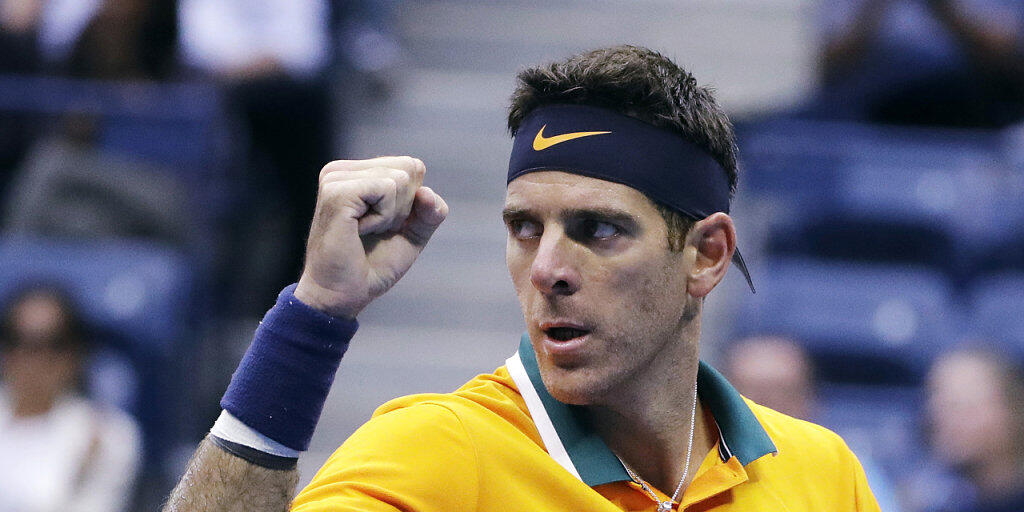 Juan Martin del Potro ballt nach einem gewonnen Punkt die Faust