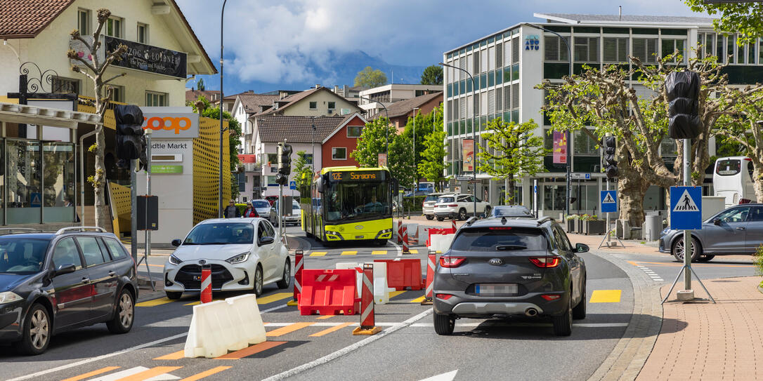 Verkehrsversuch in Vaduz
