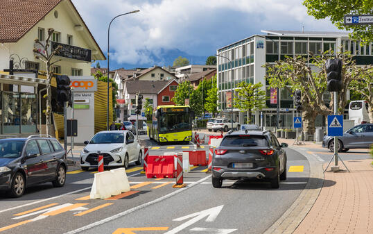 Verkehrsversuch in Vaduz