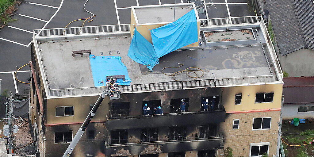 Ein musmasslicher Brandanschlag auf ein Zeichen-Trickfilmstudio im japanischen Kyoto hat 33 Todesopfer und 36 Verletzte gefordert.