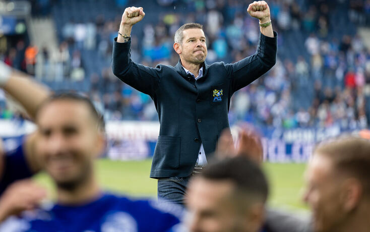 FUSSBALL, SUPER LEAGUE, CHALLENGE LEAGUE, RUECKSPIEL, AUF- ABSTIEGSBARRAGE, AUFSTIEGSBARRAGE, ABSTIEGSBARRAGE, BARRAGE, BARRAGESPIEL, MEISTERSCHAFT, SAISON 2021/22, FC SCHAFFHAUSEN, FC LUZERN, FCL,
