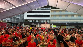 1/16-Finalspiel der Schweiz an der WM-Meile in Vaduz (03.07.2026)