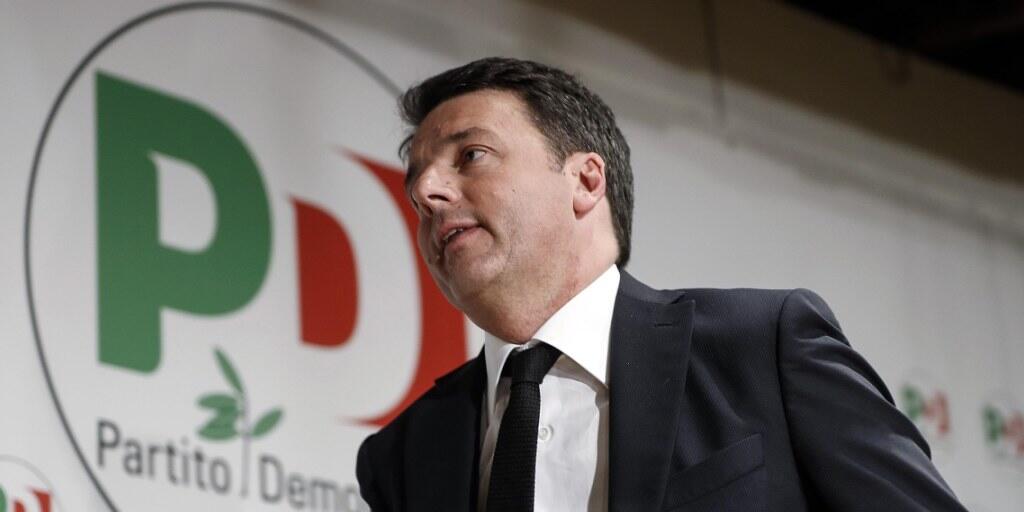 Noch immer sehr einflussreich im Partito Democratico: der frühere Regierungschef Matteo Renzi. Er gilt als Inspirator einer PD-Cinque-Stelle-Koalitionsregierung (Archiv - Bild vom 5. März 2018).