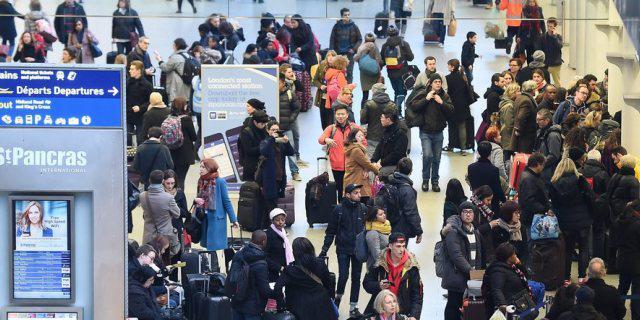 Chaos am St. Pancras Bahnhof in London
