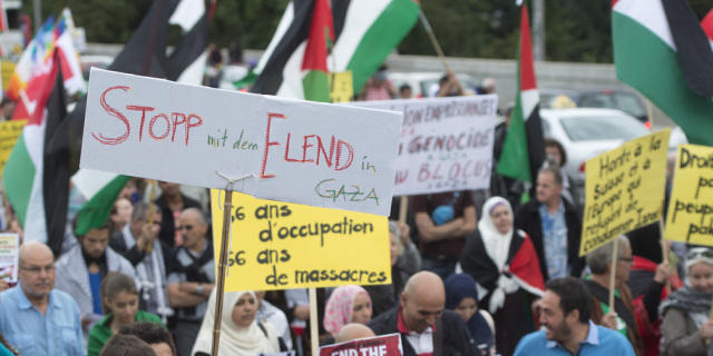 Demonstranten machen sich in Bern für Frieden in Gaza stark Demonstranten machen sich in Bern für Frieden in Gaza stark