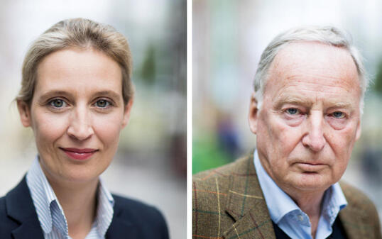 Mit ihnen als Spitzenduo zieht die AfD in den Wahlkampf für die Bundestagswahlen: Alice Weidel (l.) und Alexander Gauland.