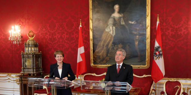 Bundespräsidentin Sommaruga und Amtskollege Fischer Bundespräsidentin Sommaruga und Amtskollege Fischer
