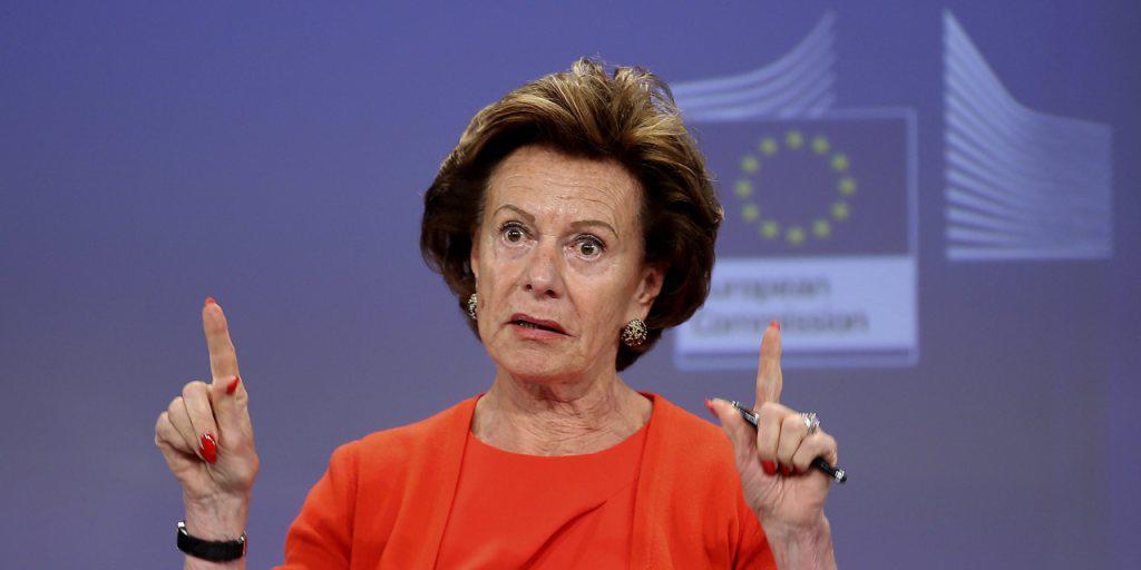 EU-Kommission will Details wissen und hat Ex-EU-Kommissarin Neelie Kroes einen Brief mit Fragen geschickt. Denn gemäss der "Süddeutschen Zeitung" soll die Niederländerin während ihrer Amtszeit als Kommissarin eine Briefkastenfirma auf den Bahamas geführt haben. (Archiv)