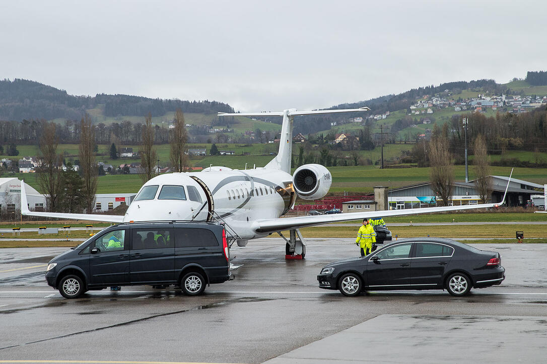 WEF-Flugverkehr am Flughafen Altenrhein