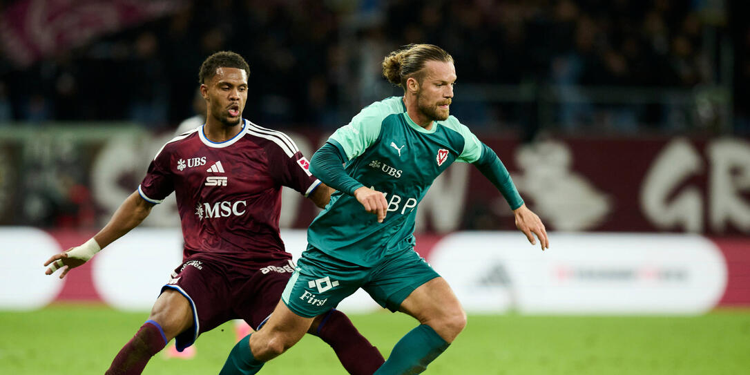 Liridon Berisha (r.) und der FCV wollen an den 5:2-Erfolg gegen GC im August anknüpfen.