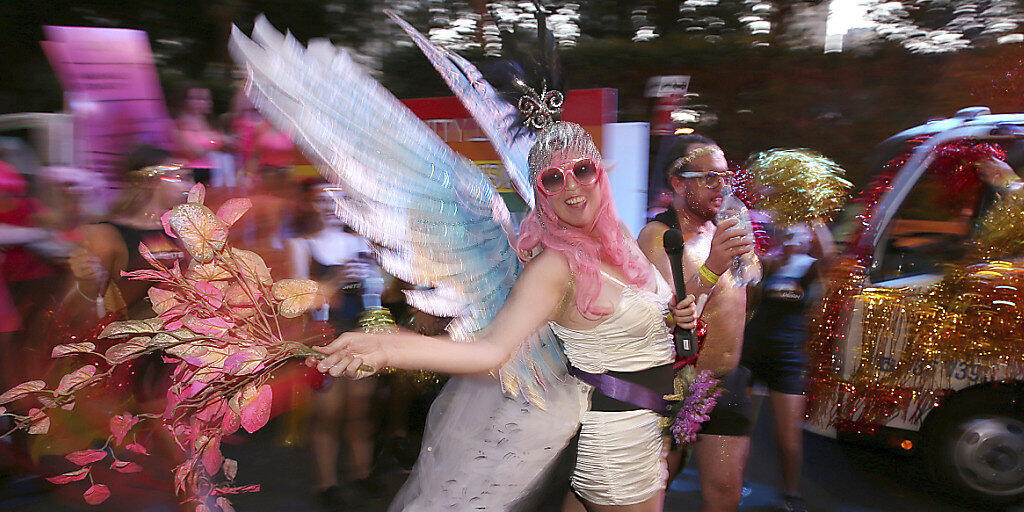 Gute Stimmung am Mardi Gras in Sydney.