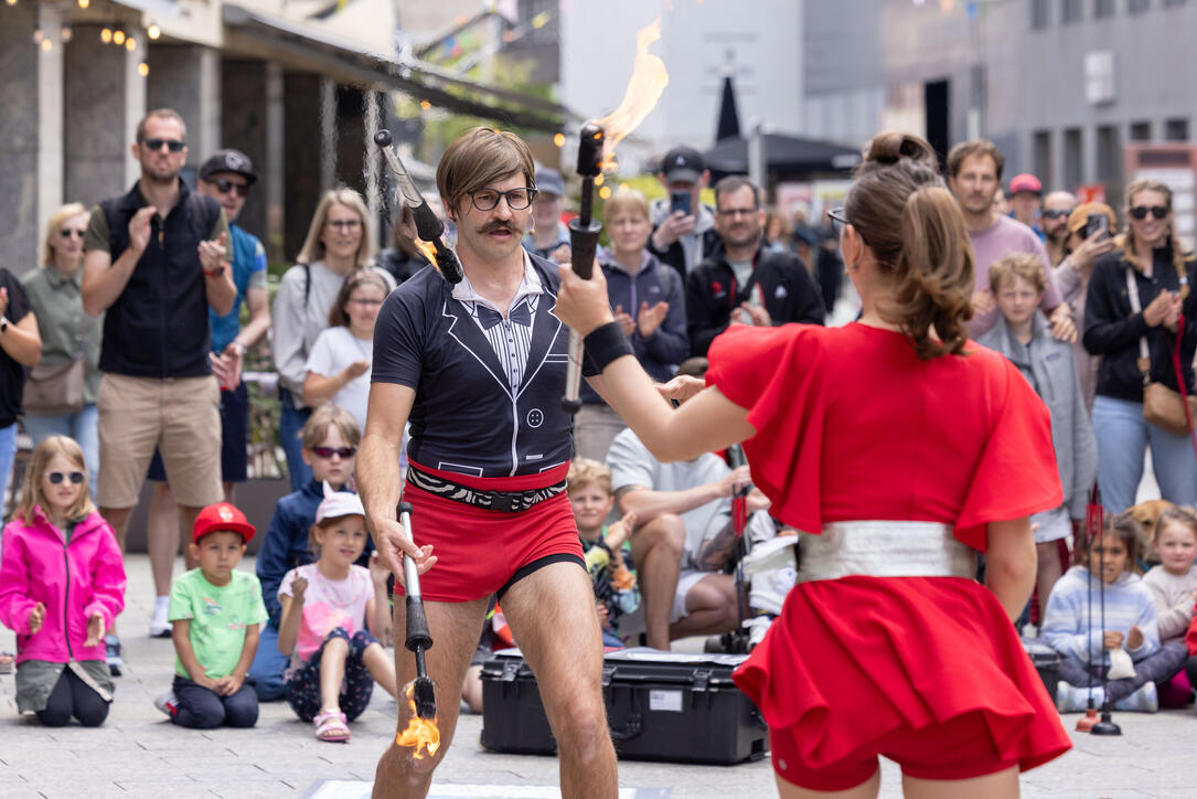Buskers Strassenkunstfestival in Vaduz