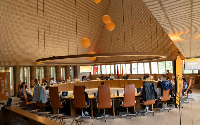 10. Jugendsession im Liechtensteiner Landtag.