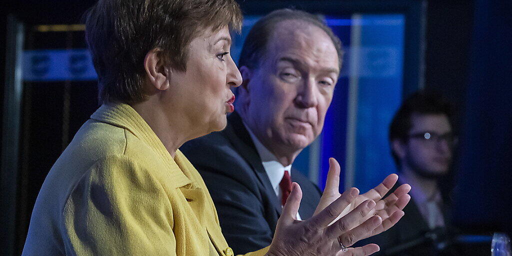 Die Chefin des Internationalen Währungsfonds (IWF), Kristalina Georgieva, und Weltbankpräsident  David Malpass befürchten, dass die Weltwirtschaft in eine starke globale Rezession fällt. (Archivbild)