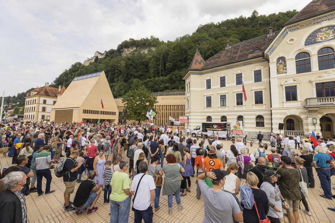Corona Demo in Vaduz