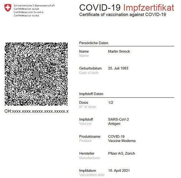 Es Wird Ein Qr Code Bund Zeigt Erstmals Auf Wie Das Covid Zertifikat Aussieht Vaterland Online