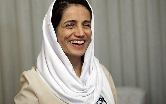 ARCHIV - Nasrin Sotudeh, iranische Anwältin, die sich für Rechtsstaatlichkeit und die Rechte politischer Gefangener, Oppositionsaktivisten, Frauen und Kinder einsetzt. Foto: Behrouz Mehri/3p-afp/dpa