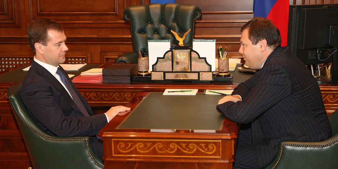 Dmitry Medvedev and Mikhail Fridman Dmitry Medvedev and Mikhail Fridman