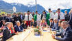 Feierlichkeiten zum Jubiläum bei der alten Rheinbrücke Vaduz–Sevelen