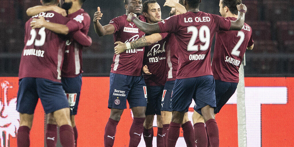 Ein oft gesehenes Bild in den letzten Wochen: jubelnde Spieler von Servette