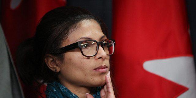 Ensaf Haidar, die Frau des Bloggers Raif Badawi, ist besorgt Ensaf Haidar, die Frau des Bloggers Raif Badawi, ist besorgt