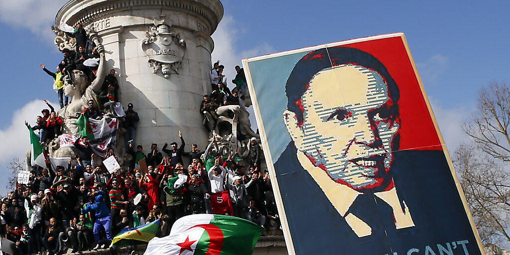 Der algerische Präsident Bouteflika tritt nach wochenlangen Protesten nicht für eine fünfte Amtszeit an.  (Bild vom 10. März)