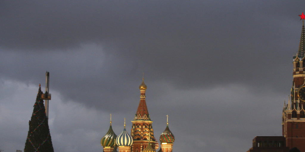 Die Krise nagt am Vermögen der reichen Russen. Der rote Platz in Moskau.