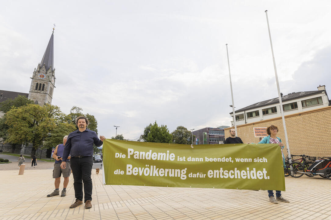 Corona Demo in Vaduz
