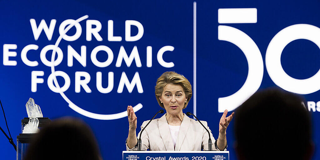 Ursula von der Leyen hielt eine Rede vor den WEF-Teilnehmern in Davos.