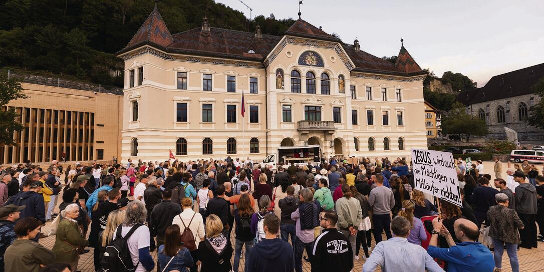 Corona Demo in Vaduz