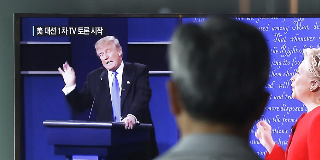 Weltweit wird mit Spannung erwartet, wie sich Donald Trump in der TV-Debatte im US-Wahlkampf auf die Frage nach dem Skandal-Video äussert. (Archivbild)
