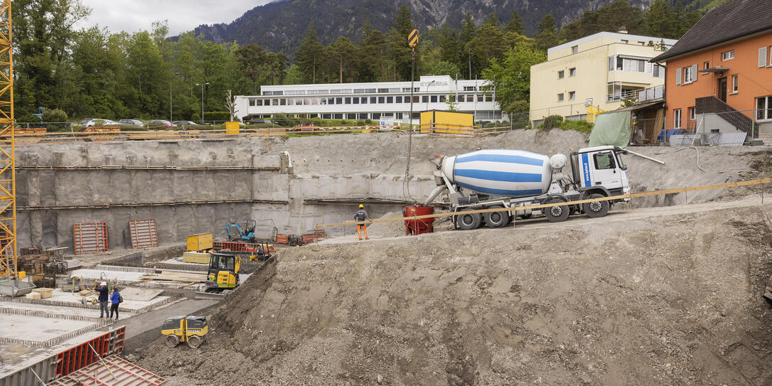 Baustelle in Vaduz