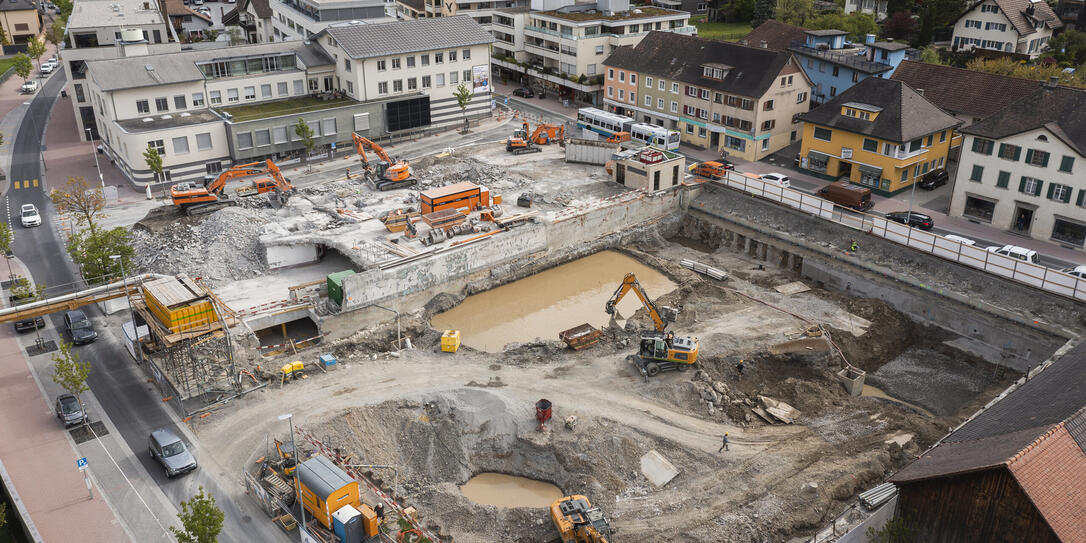 Baustelle in Schaan