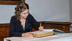 Eintragung in das Goldene Buch auf Schloss Vaduz (26.09.2025)