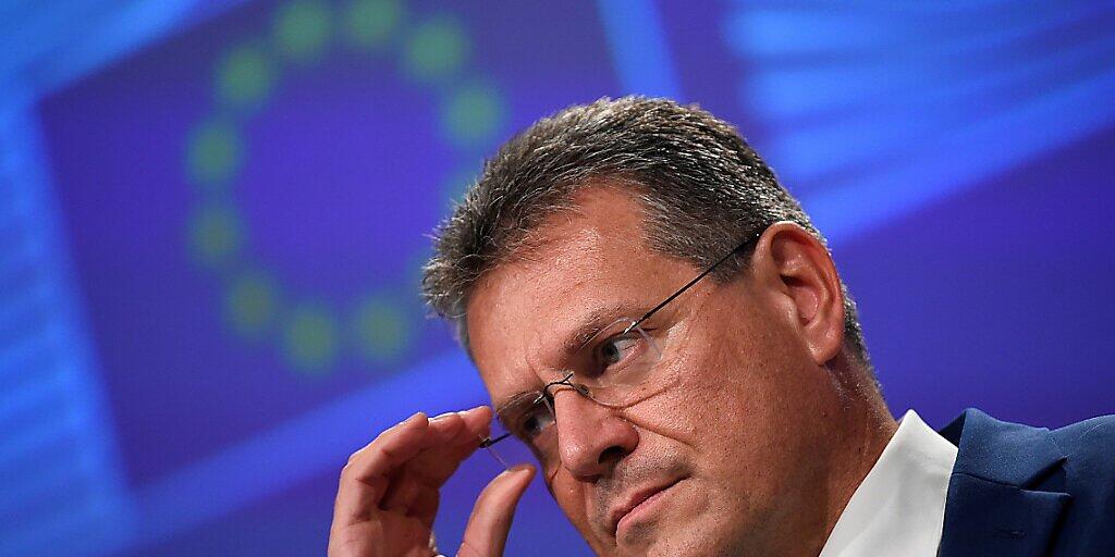EU-Kommissionsvize Maros Sefcovic. Foto: John Thys/AFP Pool/AP/dpa