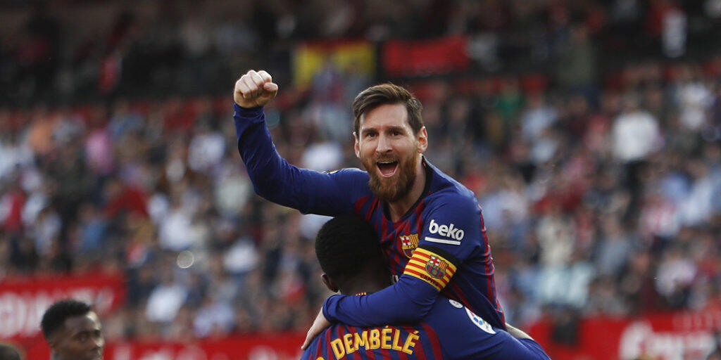 Lionel Messi schwang auch in Sevilla obenaus und erzielte drei Tore