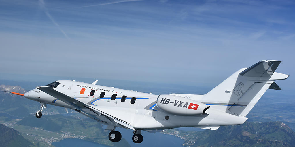 Die Pilatus Flugzeugwerke sind 2015 nichts ins Trudeln geraten, sondern haben an das Rekordergebnis von 2014 anknüpfen können. Im Bild der neue Jet PC-24 bei seinem Erstflug im Mai 2015