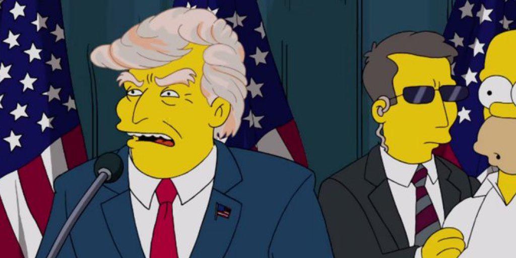 Eine schon fast gespenstisch: Im Jahr 2000 sahen die Simpsons-Macher die Wahl Trumps voraus.
