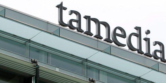 Tamedia-Logo am Medienhaus in Zürich (Archiv)