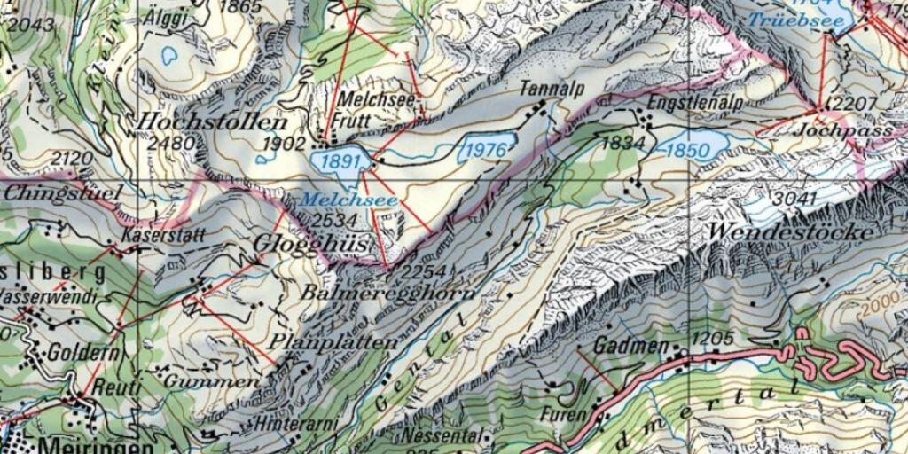 Im Gental, einem Seitental des Gadmertals, hat ein Wildhüter Bärenspuren im Schnee gesichtet.