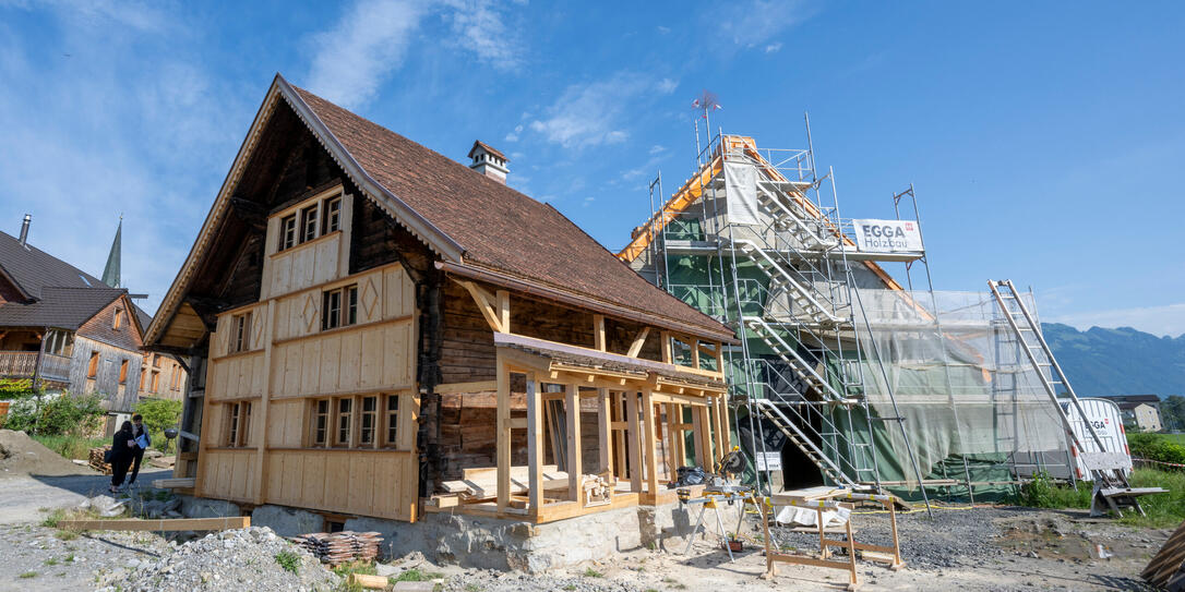 Baustellenhintergrund in Grabs